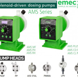 Magnetische Dosierpumpe EMEC AMSA CO PLUS SELBSTENTLÜFTEND 3,2–38,5 l/h, 25–2 bar