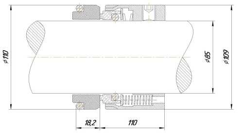 Gleitringdichtung R-M7N 85, SIC/SIC, VITON, 304, Typ G9 AESSEAL W07DMU, LIDERING LWS10, BURGMANN M7N