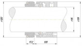 Gleitringdichtung R-M7N 95, SiC/SiC, Viton, 304, G9
