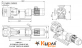 Kupar KIPK 2 1/2"-PF315 Zahnradpumpe für Schokolade, 3 kW, 100 U/min, mit Getriebemotor