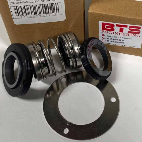 Doppelte Gleitringdichtung der Pumpe R-4702 30 mm Typ BURGMANN EA560D aus den Werkstoffen CAR/SIC/SIC/SIC, VITON, 304