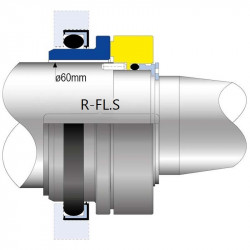 Mechanische Dichtung R-FL.S 60, TC/TC, VITON, 304 für FLYGT-Tauchentwässerungspumpen und -Mischer (3840307, 3840310)