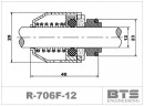 Gleitringdichtung R-706F 12, TC/TC, VITON, 304 für Grundfos Pumpen der Baureihen CH, CR, CRN, CRT