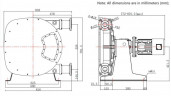 Industrielle Schlauchpumpe JXHIN-50-CI+Titanium-EPDM-P, 7.18 m3/h, 4 kW, 16 bar, 380V