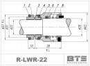 Gleitringdichtung R-LWR 22, SIC/TC, VITON, 316 für Lowara 33SV, 46SV, 66SV, 92SV eSV, SVI Pumpe