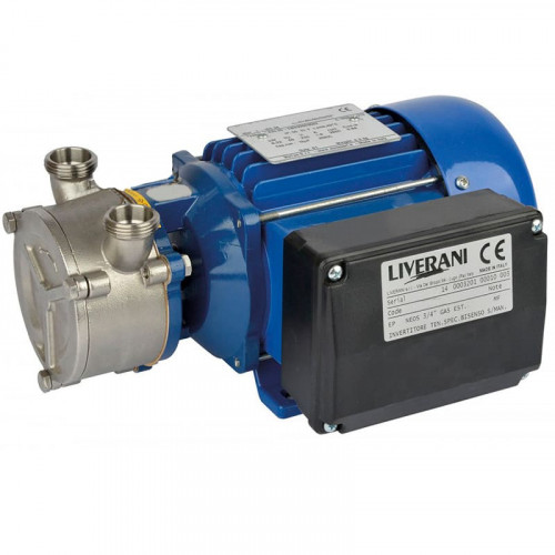 Vortexpumpe für Farbtransfer LIVERANI EP NEOS 3/4, 29 l/min, TF/I 0,26 kW, 2800 U/min, 380B, AISI 316, Seal Cer.-Grafit-NBR