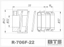 Gleitringdichtung für Grundfos Pumpen der Baureihen LM, LP R-706F 22, TC/TC, VITON, 316