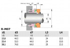Gleitringdichtung für Pumpe Inoxpa R-M07 1.1/2, SIC/CAR, EPDM, 304