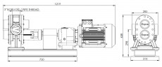 Kupar Kupar KHP 3"-PD111 Zahnradpumpe für Klebstoff, 5,5 kW, 396 U/min, mit Motor-Getriebe