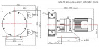 Industrielle Schlauchpumpe JXHIN-20-CI-NR-P, 391 l/h, 0,55 kW, 10 bar, 380V