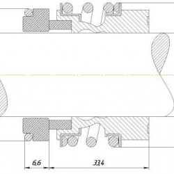 Gleitringdichtung R-MG13 10, CAR/SIC, VITON, 304, Typ G6 ROTEN L3N, STERLING SMG13, LIDERING LRB17NU
