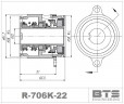 Kartuschendichtung für Grundfos-Pumpe R-706K 22, SiC/SiC/SiC/SiC, Viton, 316