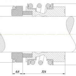 Gleitringdichtung R-MG13 14, CAR/SIC, VITON, 304, G6