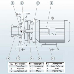 BGWHB 32-160 (4,5/32), 1,5kW, 2880, Ex Horizontal Edelstahlpumpe