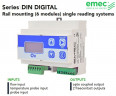 EMEC DIN DIGITAL-Steuerung mit einer Anzeige, auf einer Schiene montiert (6 Module)