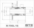 Kartuschendichtung für LFP, SNP, Speroni R-706L 16, SIC/SIC, VITON, 304 Pumpentyp Grundfos SQQE