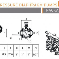 DP 100 AL/SN - Hochdruck-Pneumatik-Membranpumpe DiaPump