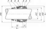 Gleitringdichtung für Pumpenwelle R-BT-FN.NU 38, SIC/SIC, EPDM, 304