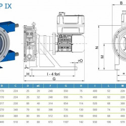 Peristaltikpumpe ACME Pompe ASP 65 IX 1720-12090 l/h, 5,5 kW, 4,4-31 U/min, mit Leistungsregelung über Frequenzumrichter