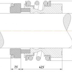 Gleitringdichtung R-MG13 25, CAR/SIC, VITON, 304, G6