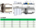 Gleitringdichtung für Grundfos Sarlin R-706SP 38 Pumpe, SiC/SiC, Viton, 304