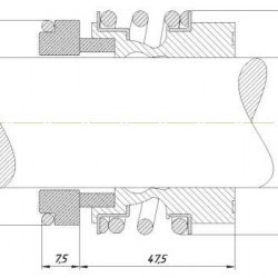 Gleitringdichtung R-MG13 32, CAR/SIC, VITON, 304, G6