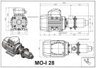 Edelstahl-Schraubenpumpe für chemische Flüssigkeiten mit Feststoffpartikeln LIVERANI MO-I 28 MF 0,25 kW, 1400 U/min, 220 V